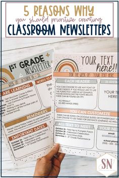 the 5 reason why you should print out this classroom news letter for your next class