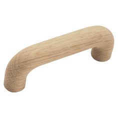 a wooden handle on a white background