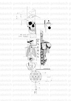 a black and white drawing of a skull