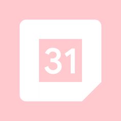 the number 31 is displayed in white on a pink background