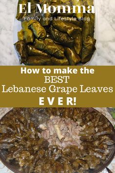 an image of how to make the best lebanese grape leavers ever recipe