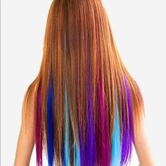 Color: Multicolor Type: Feather Extensions Composition: 100% Chemical Fiber Length : 21.7 Inches Clip In Hair Extension, Mermaid Siren, Colored Hair Extensions, Dimensional Color, Coloured Hair, Coloring Ideas, Female Hair, Colorful Hair, Clip In Hair