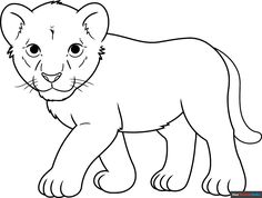 Free, printable lion cub coloring page for kids. Print it out or color it online. https://easydrawingguides.com/coloring-pages/lion-cub/