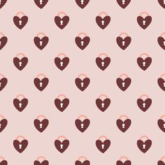 a pink background with brown hearts on it