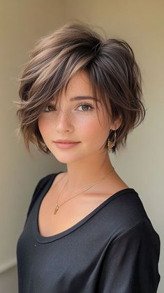 👑 Elevate your look with master professional techniques with this smooth Feminine Short Hair Round Face Short Layered Haircuts. Insider secrets unveiled for fabulous outcome! Perfect for all hair types. Perfect for busy lifestyles with Must-have accessories. Perfect for special events and includes expert protective styling tips! #FeminineShortHairRoundFaceShortLayeredHaircuts #Hairfabulousoutcome #smoothHair #HairGoals #HairInspo Short Feminine Haircut Round Face, Shaggy Layered Hair, Short Feminine Haircuts, Short Layered Haircuts For Women, Feminine Short Hair, Short Hair Round Face, Layered Haircuts For Women, Hair Round Face, Short Box Braids Hairstyles