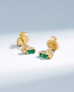 Suzanne Kalan Bold Burst Mini Emerald Studs in 18k yellow gold Emerald Yellow Gold Diamond Earrings Fine Jewelry, Emerald Yellow Gold Diamond Earrings, Luxury 14k Gold Emerald Cut Earrings, Elegant Green Diamond Earrings In 14k Gold, Luxury 14k Gold Earrings For May Birthstone, Yellow Gold Diamond Earrings With Emerald, Yellow Gold Emerald Diamond Earrings, Gold Emerald Diamond Earrings, Luxury Emerald Earrings For May Birthstone