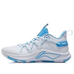 Li-Ning Speed Team 'White Blue' ABPR045-4 Li Ning Shoes, Volleyball Shoes, Shoe Inspo, Fashion Performance, Stylish Sneakers, Basketball Shoes, Volleyball, Perfect Pair, White Blue