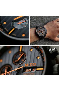 Combining the precision of a Swiss automatic movement with the sporty, multi-functionality of a chronograph, this beefy steel watch has it all. It even comes with an extra orange leather strap for versatility. Style Name:Mido Multifort Automatic Chronograph Leather Strap Watch, 44mm. Style Number: 5537020. Available in stores. Black Chronometer Watch For Outdoor, Black Chronometer Watch For Outdoor Activities, Outdoor Black Leather Chronograph Watch, Black Chronograph Watch With Subdials For Outdoor, Black Chronograph Watch With Subdials, Functional Black Chronograph Watch Accessories, Black Chronograph Watch Accessories, Black Functional Chronograph Watch With Subdials, Functional Chronograph Watch With Subdials For Outdoor Activities