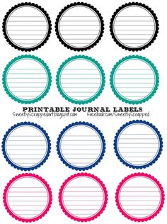 printable round labels with different colors and sizes