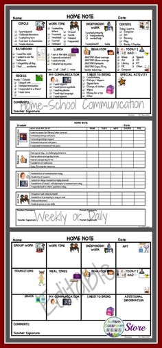 a red and white poster with information about the school's student workbook, which includes