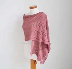 "Knitted lace shawl, rectangle, dark pink. Made of 100% cotton The shawl measures; 14.4\" / 36 cm wide and 68\" / 170 cm long Do you want to see other shawls; http://www.etsy.com/shop/Berniolie?section_id=5505517 Or all my items; http://www.etsy.com/shop/Berniolie?ref=si_shop" Pink Crochet Shawl One Size, Knitted Lace Shawl, Knitted Lace, Lace Shawl, Lace Knitting, Shawls And Wraps, Dark Pink, Scarf Wrap, Netherlands