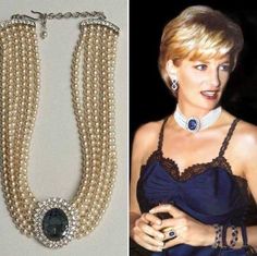 Princess Diana Sapphire Jewelry, Princess Diana Jewelry, Hair Oval Face, Beaded Wedding Jewelry, Short Pixie Cuts, Prince Charles And Diana, Royal Crown Jewels, Pixie Cuts For Fine Hair, Princess Diana Fashion