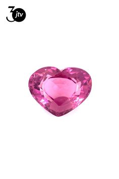 a pink heart shaped diamond on a white background