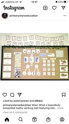 an image of a bulletin board with words and pictures on it, along with instructions to use them