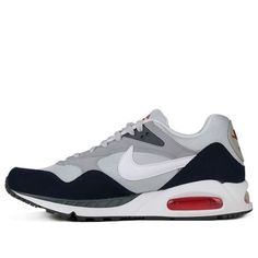 Air Max Correlate Pure Platinum/White-Dark Blue-Cherry Marathon Running Shoes/Sneakers Nike Air Max Correlate, White Athletic Shoes, Blue Running Shoes, Air Max 90 Premium, Sneakers Nike Air Max, Orange Camo, Blue Cherry, Nike Models, Marathon Running Shoes