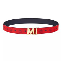 Mcm Claus M Reversible Logo Belt Red One Size $350. 48” To Center Hole, Could Be Cut To Size. New With Tags And Dust Bag. Logo Accents Lend Striking Visuals To This Belt. Thread Through Bar Closure Goldtone Hardware Polyurethane/Cotton Imported Size 1.77"W X 51.18"L Mcm Belt, Bag Logo, Dust Bag, Gold Tones, Mens Accessories, Thread, Man Shop, Bar, Tags