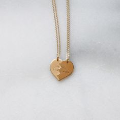 "Necklaces for Women, Split Heart The perfect gift for her, our heart necklace comes in silver and gold options. Keep one half and give one to your sister, mom, daughter or best friend to remind them everyday how special they are! Hand stamped just for you with your special word! D E T A I L S -Set of two necklaces, each is adorned with a half of the heart. -Complete heart measures 19mm -Choose 14kt gold filled or sterling silver option -Chain and disc are 14kt gold filled or sterling silver - n Mom Best Friend, Moms Best Friend, Best Friends Sister, Two Necklaces, One Half, Mom Daughter, Necklaces For Women, Perfect Gift For Her, Gold Filled Jewelry