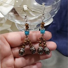 Brand New Without Tags Attached Please See Pictures For Details Crystal Ball Earrings, Handmade Beaded Earrings, Bottle Earrings, Geometric Hoop Earrings, Triangle Earrings Stud, Geometric Studs, Handmade Earrings Beaded, Sterling Silver Marcasite, Tassel Drop Earrings