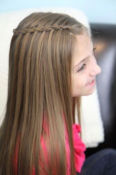 5 Minute Hairstyles, Girls Hairstyles Easy, Waterfall Braid, Different Hairstyles, Hairstyles For School, Gorgeous Hair, Hair Videos, Fall Hair