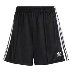 (WMNS) adidas Firebird Shorts 'Black' IU2425 Adidas Three Stripes Shorts For Streetwear, Adidas Three Stripes Streetwear Shorts, Sporty Bottoms With Three Stripes Branding, Short Length, Sporty Short Bottoms With Three Stripes Branding, Adidas Logo Shorts For Streetwear, Adidas Logo Streetwear Shorts, Sporty Adidas Logo Shorts For Streetwear, Streetwear Bottoms With Three Stripes, Casual Adidas Bottoms With Logo