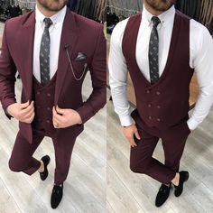 Louis Slim Fit Burgundy Suit | VICLAN Fitted Red Wool Suit, Red Fitted Wool Suit, Burgundy Notch Lapel Suit For Business Casual, Burgundy Notch Lapel Suit For Business, Burgundy Notch Lapel Business Suit, Burgundy Single Breasted Suit With Suit Collar, Burgundy Single-breasted Suit With Suit Collar, Burgundy Business Suit With Suit Collar, Burgundy Fitted Suit For Work