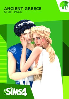 an image of two women hugging each other with the text ancient greece stuff pack on it