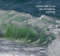 a person riding a surfboard on top of a wave in the ocean with a quote above it