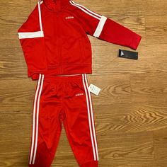 Brand New Adidas 24 Months Set Red Sports Sets For Spring, Red Playwear Sets For Spring, Red Sports Sets For Winter, Sporty Red Sets For Spring, Red Winter Sports Sets, Red Casual Playtime Sets, Red Playtime Sets For Winter, Red Sporty Playtime Sets, Sporty Red Playwear Set