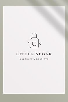 the little sugar cupcakes and desserts logo is shown on a white background