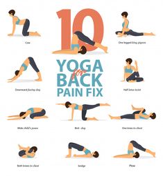 Yoga Back Pain, Yoga Poses For Back Pain, Yoga Back, Yoga Positionen, Yoga Poses For Back, Beginner Workouts, Body Transformations, Muscle Abdominal, Lower Back Pain Exercises