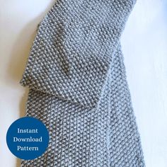 This listing is for a printable PDF pattern download and NOT the finished item. The Waffle Knit Scarf Knitting pattern is simple to follow and knits up quickly.  This pattern only uses knit and purl stitches, so even beginner knitters will be comfortable. This pattern includes a printable PDF. Once you've made your purchase it will show up under downloads. For the scarf in the image I used worsted weight yarn. Skill Level: Beginner / intermediate Chunky Knit Scarf Pattern, Knitting Pattern Beginner, Knit Scarf Pattern, Chunky Knit Scarf, Scarf Knitting Pattern, Beginner Knitting Pattern, Chunky Knit Scarves, Beginner Knitting, Scarf Knitting