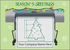 a christmas tree is on top of a large sheet of paper with the words season's greetings