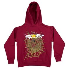 Sp5der Logo Hoodie Sweatshirt Maroon | Spider Worldwide Trusted Seller 100% Authentic Fast Shipping Fw22 Cotton Ribbed Cuffs, & Waist Made In Usa In Most Cases We Do Not Keep Original Packaging From Brands Unless It Is Shown In Our Listing Pictures, This Applies To All Clothing In Our Shop. All Pictures Are Taken By 0riginalfeet. Red Graphic Print Hoodie For Fall, Red Graphic Print Hoodie With Relaxed Fit, Relaxed Fit Red Hoodie With Graphic Print, Red Relaxed Fit Hoodie With Graphic Print, Red Hoodie With Relaxed Fit For Fall, Red Relaxed Fit Hoodie For Fall, Spider Worldwide, Sp5der Hoodie, Spider Hoodie