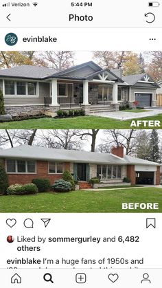 the before and after photos of a house in chicago, illinois on instagrams