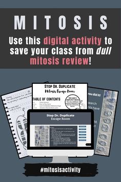 a computer screen with the words mittosis on it