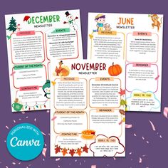 the november and december activities for kids to do with their teacher's school holidays