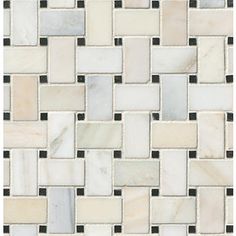 a white and black mosaic tile pattern