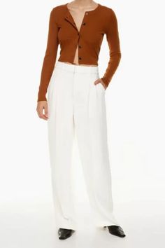 These tailored comfortable wide-leg pants are adorned with front knife pleats, easy drape, and a long, wide leg. The unique functional waistband of the wide-leg pants give you long-lasting wear and plenty of stretch to ensure all-day comfort.Easy to mix and match with boots or high heels, a sweater and suit jacket, a shirt top and more. They go amazingly well with booties or heels, a crop top, and a tight jacket for the perfect attire. Available in a variety of fun colors like Mocha, Black, Beig Fall Wide Leg Pleated Bottoms, Casual Pleated Wide Leg Pants For Fall, Pleated Wide Leg Bottoms For Fall, Chic Pleated Wide Leg Pants, Fall Pleated Wide Leg Bottoms, Fall Pleated Wide Leg Pants, Chic Wide Leg Pleated Pants With Relaxed Fit, Pleated Relaxed Fit Wide Leg Pants For Fall, Chic Pleated Wide Leg Pants With Relaxed Fit