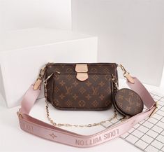 LV Multi Pochette Accessoires Monogram Canvas Fall/Winter Collection M44840 Lv Multi Pochette, Round Coin Purse, Louis Vuitton Multi Pochette, Sling Bag Black, Monogram Backpack, Neverfull Mm Monogram, Louis Vuitton Wallet Zippy, Pink Monogram, Louis Vuitton Wallet