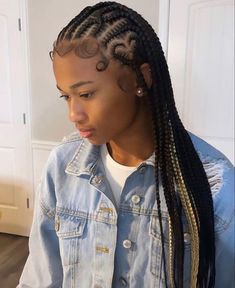 Feed In Braids Hairstyles, Box Braids Hairstyles For Black Women, Girls Hairstyles Braids, Hair Ponytail Styles