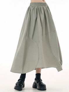 SIZE waist:64-102cm hip:200cm length:78/84cm Note: 1 inch = 2.54 cm, 1 cm = 0.39 inch Measurement by hands allow 2-3cm errors which is normal Baggy High-waisted Cotton Skirt, Casual Skirts, Womens Skirt, High Waisted, Fashion Outfits, Clothes