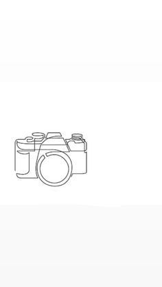 a drawing of a camera on a white background with the words, how to draw a camera