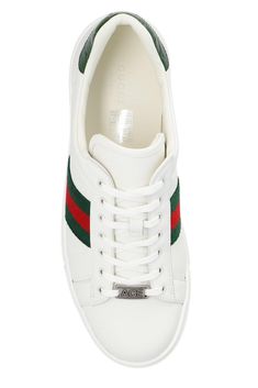 100% Leather, 100% Rubber Gucci Casual Calf Leather Sneakers, Casual Gucci Calf Leather Sneakers, Gucci Low-top Cream Sneakers, Gucci Low-top Luxury Sneakers, Gucci Leather Sneakers With Logo Detail, Gucci Low-top Custom Sneakers For Sports, Gucci Lace-up Sneakers With Red Sole, Gucci Low-top Sneakers With Logo Detail, Versace Shop