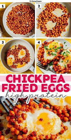 chickpea fried eggs with high protein