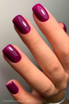 Dark Purple Nails, Berry Nails, Dark Pink Nails, Purple Nail, Her Nails, Dipped Nails, Elegant Nails, Minimalist Nails, Chic Nails