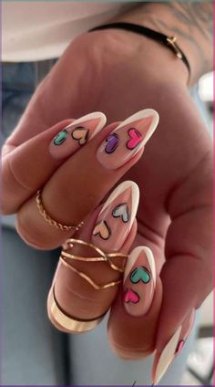 \ F U Nails, Short Almond Shaped Nails, Simple Nail Art Designs, روتين العناية بالبشرة, Funky Nails, Chic Nails, Dope Nails, Nail Polishes, Valentines Nails