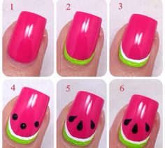 Cute Pedicure Designs, Strawberry Nail Art, Nails Designer