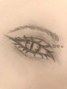 a pencil drawing of an eye