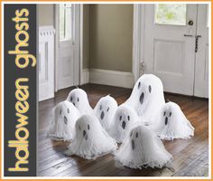 ghost pillows on the floor in front of a door