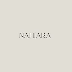 the word najhara written in black on a white background